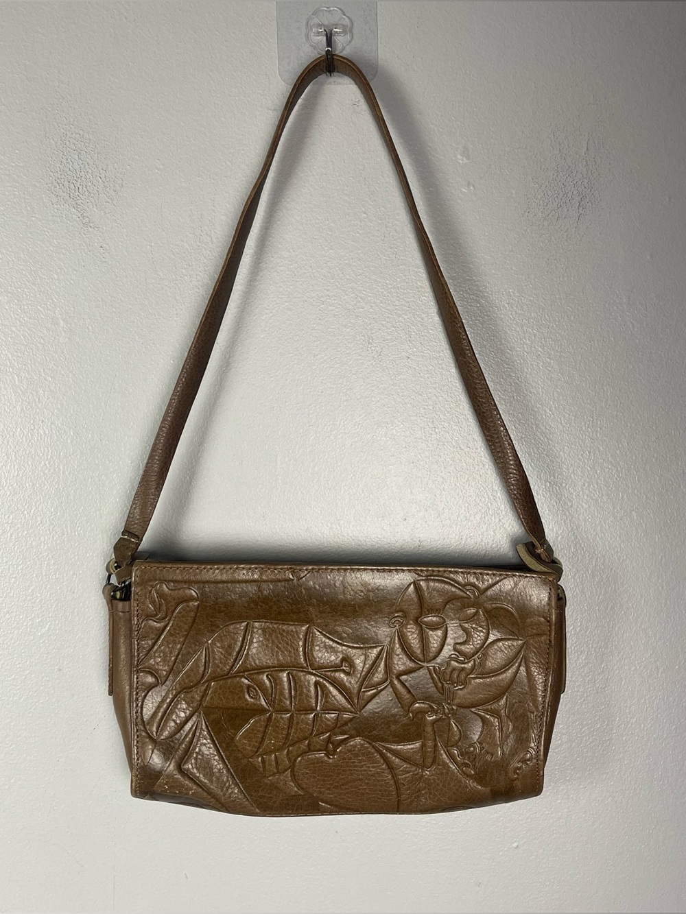 Embossed Leather Handbag